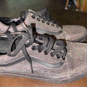 Vans Black Glitter Low-Top Sneakers